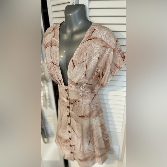 Indikah by Angel Biba NWOT Boho chic dress in dusty rust and cream - size medium - Picture 5 of 9